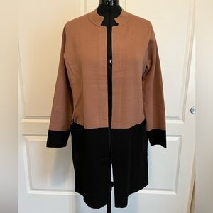 JONES NEW YORK Color-blocked Open front cardigan